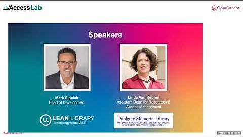 Joining forces: Using library technologies to provide seamless access - Access Lab 2023