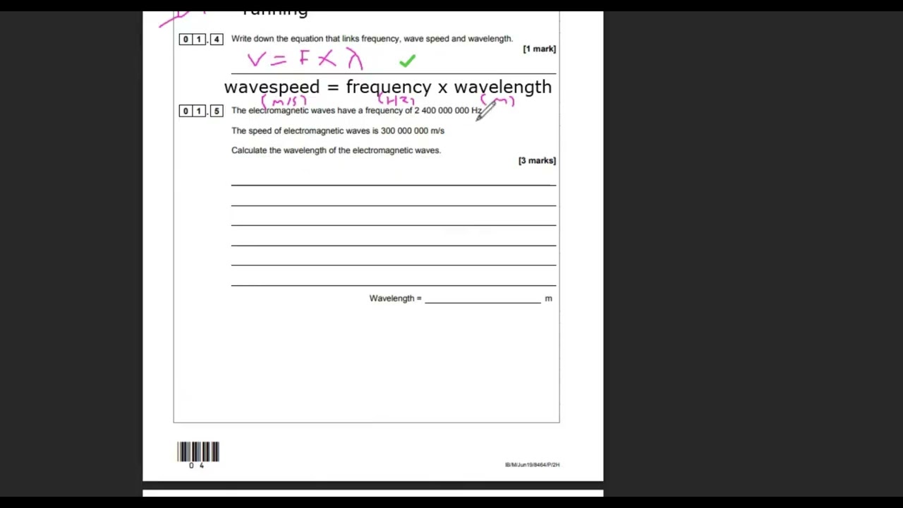 Physics paper 2 2019 AQA combined science