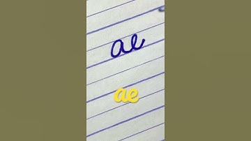 Learn to write cursive small letter connections with ae | Cursive handwriting practice for beginners