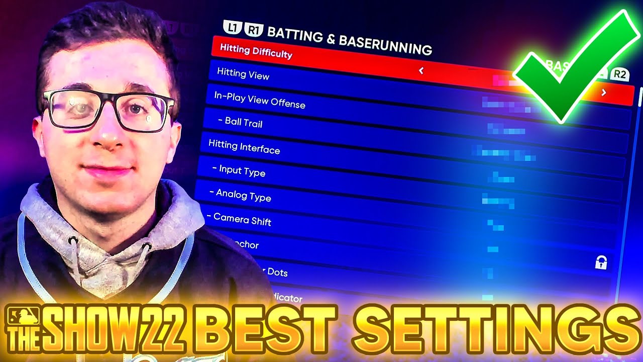 *UPDATED* BEST Settings For MLB The Show 22 (Hitting, Pitching