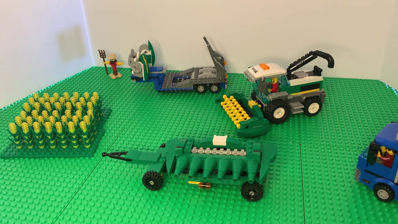 John Deere LEGO Combine 1, LEGO modification of set 7636. S…