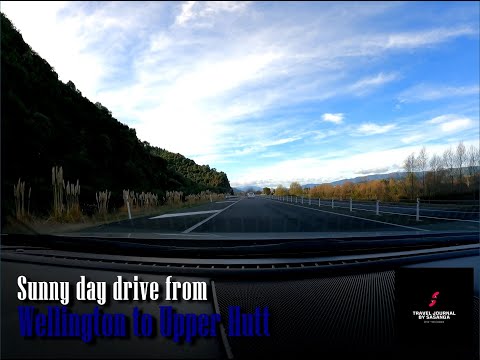 Sunny day drive from Wellington to Upper Hutt [New Zealand - North Island]