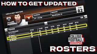 How To Get UPDATED Rosters in College Football Revamped 2024