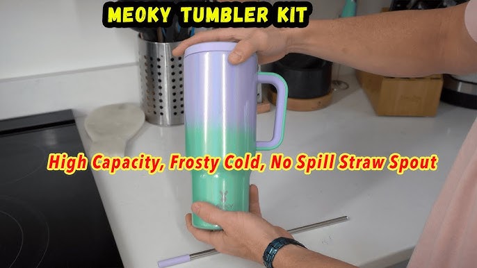 Meoky 40 oz Tumbler with Handle & Straw Lid Review 
