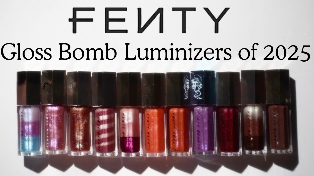 Пробую и пробую все НОВЫЕ блески-люминайзеры Gloss Bomb от Fenty 2025 года!