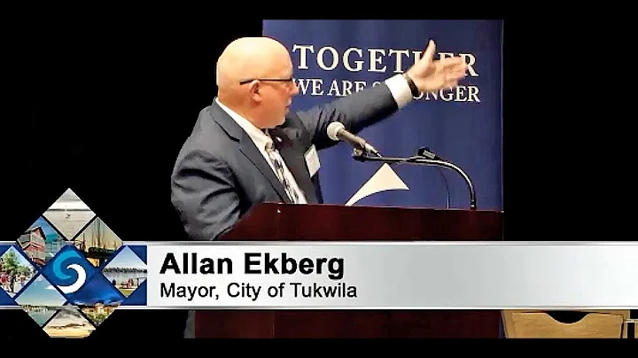 Tukwila Mayor Allan Ekberg speaks at Seattle South...