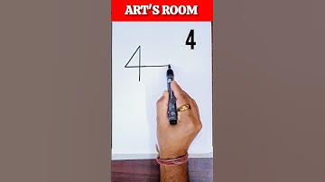 How To Draw A Car With Number 4 | Simple And Easy Drawing #shorts #drawing #artsroom