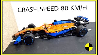 Lego McLaren F1 CRASH  80 KM/H  Lego Technic 42141 CRASH   Lego car CRASH TEST