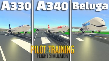 NEW A330 VS A340 VS Beluga BUTTER LANDING CHALLENGE (Roblox PTFS)