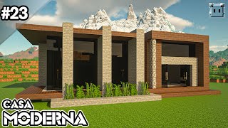 COMO hacer casa MODERNA PERFECTA en 1.20.4 diseño #23✔ en minecraft