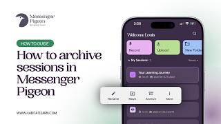 How to archive sessions | Messenger Pigeon Mobile App screenshot 1