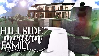 Bloxburg: Hillside Modern Dark Family Home 104k | No large plot & No Advanced Placing | House Build