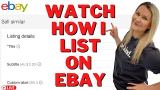 How I List on eBay in Real Time (LIVE LISTING ON EBAY)