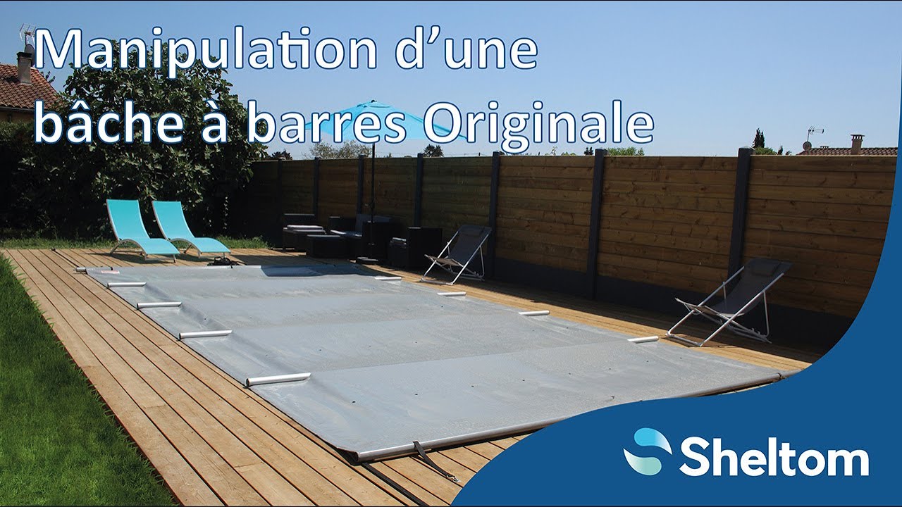 Couverture de sécurité à barres pour piscine Secu Basic