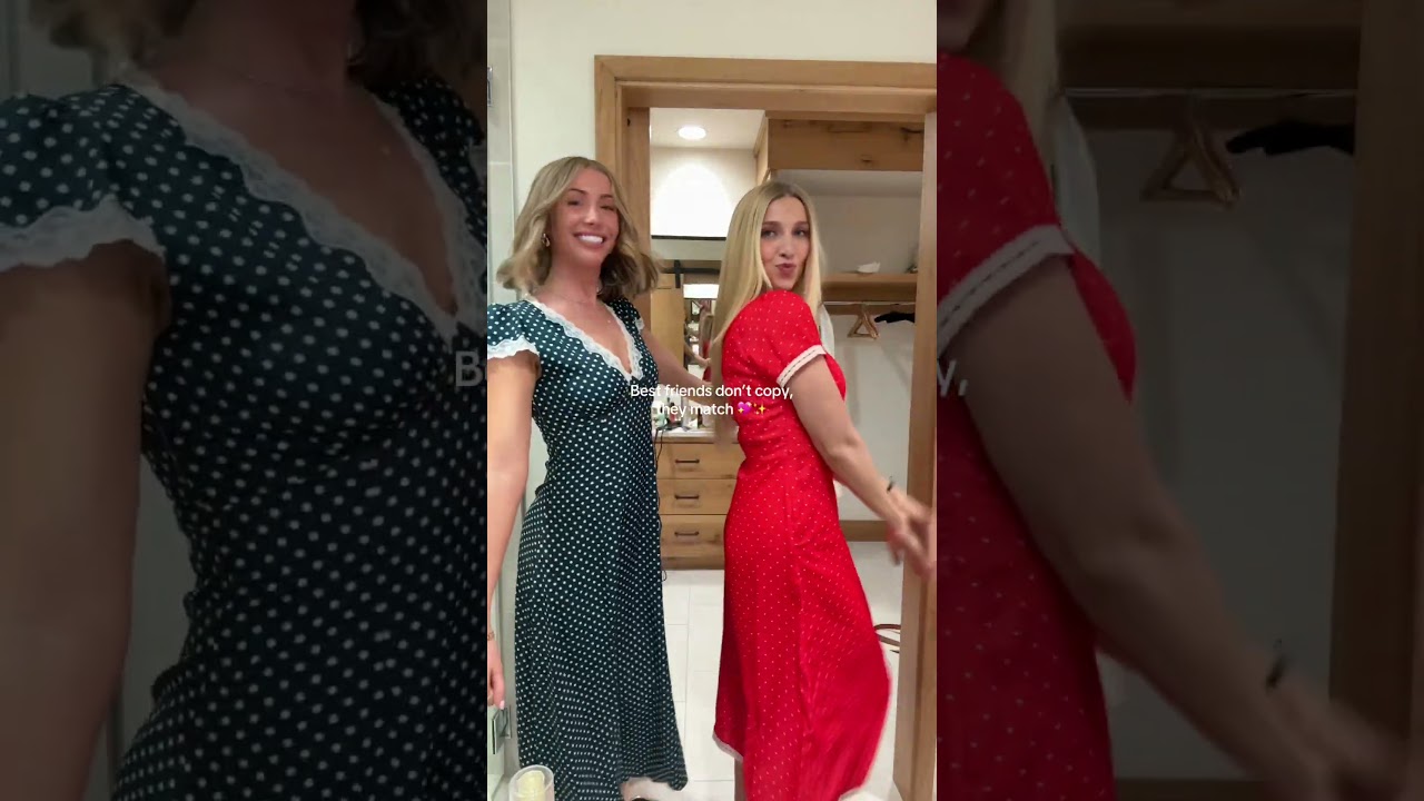 The best kind of matching 🥰 obsessed with this polka dot dress!! So perfect for spring and summer 🫶🏼