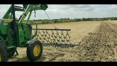 How to setup and use a drag/ chain harrow