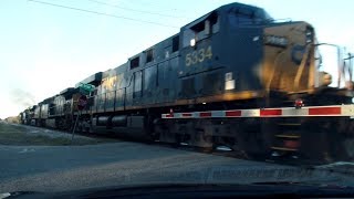 CSX  Huge Power Move Two Trains Connected