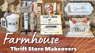 THRIFT STORE MAKEOVERS | TRASH TO TREASURE | THRIFTED UPCYCLE \/ FARMHOUSE DECOR