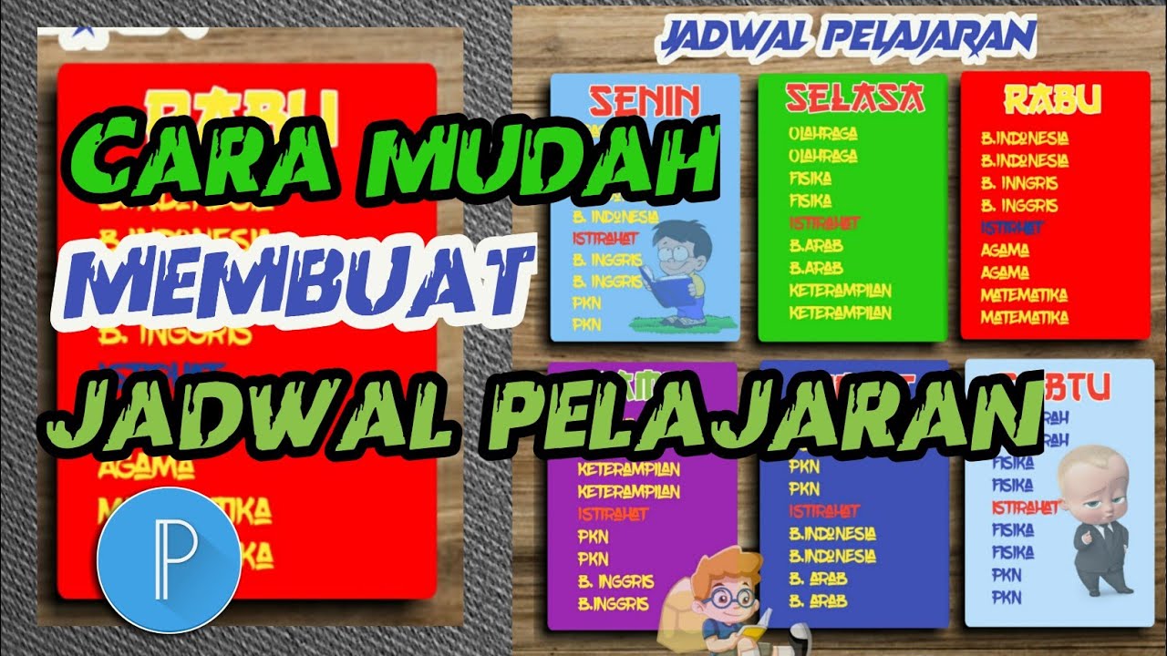 Cara membuat jadwal pelajaran. Tutorial pixellab 