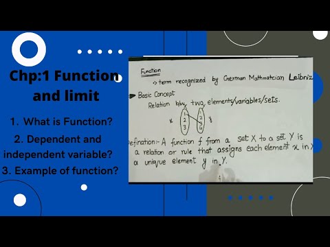 Concept of Function | Dependent and independent variable | Example of a function | Maths