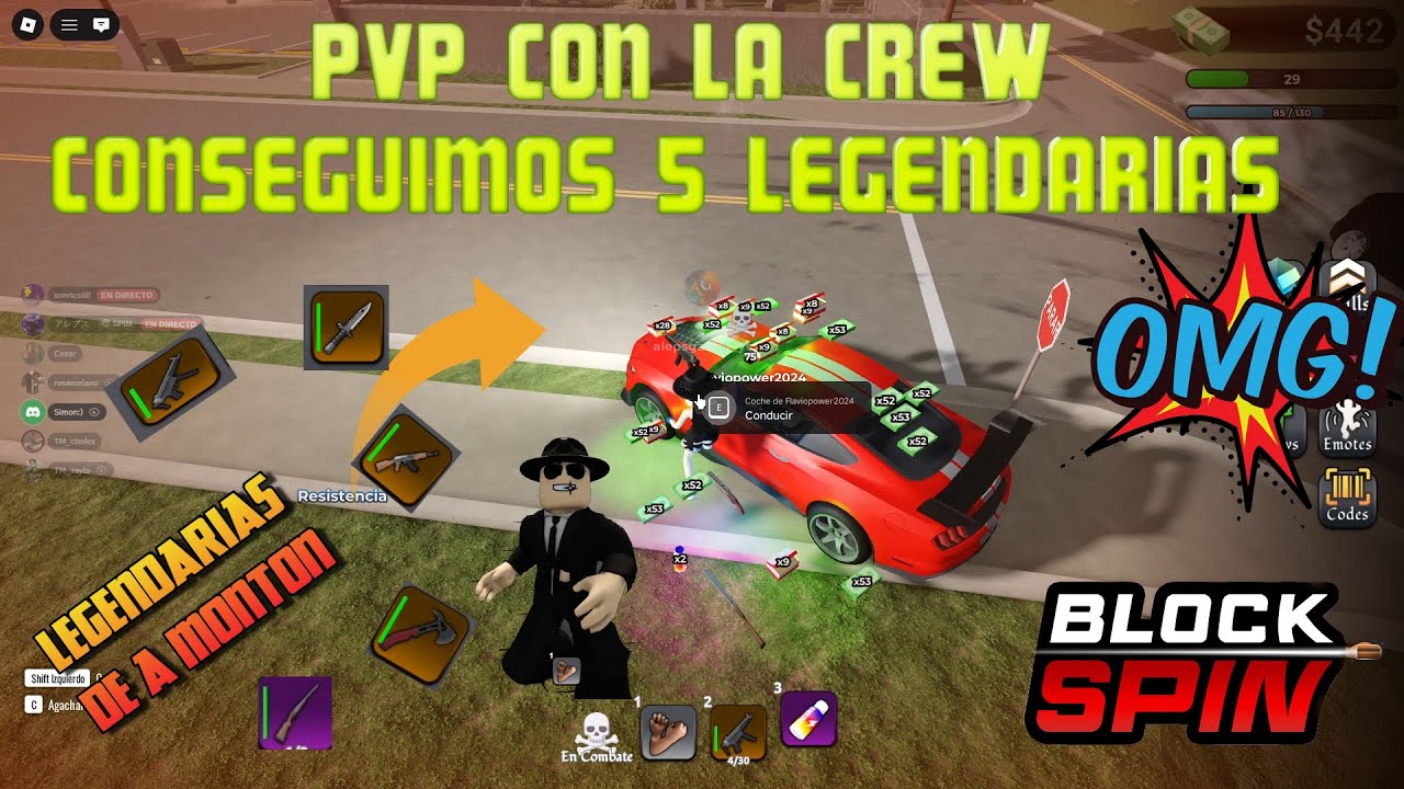 🤯CONSEGUIMOS 5 Legendarias En este SERVER🔥 BLOCK SPIN 🔥#roblox #blockspin