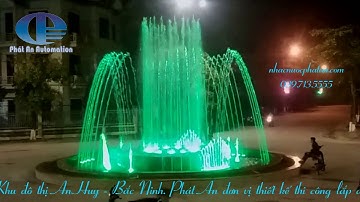 THI CÔNG ĐÀI PHUN NƯỚC NGHỆ THUẬT VÒNG XUYẾN KDT AN HUY BẮC NINH