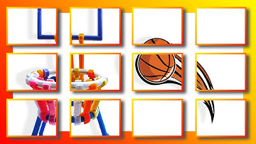 Educational Building Toys : Making a basketball ring Toy with smart stick puzzle blocks toy