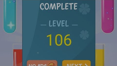 How To Solve Water Color Sort Level 106 | Shorts video