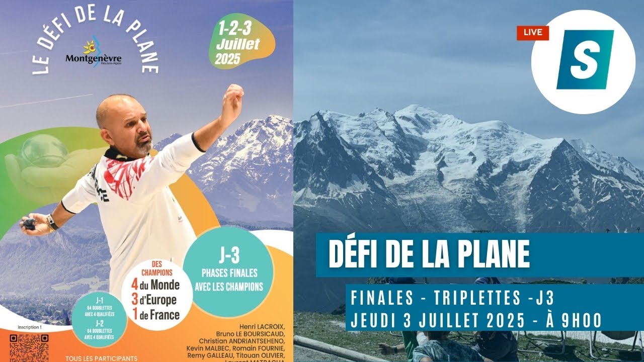 Miniature de la vidéo : LIVE DEFI DE LA PLANE - FINALES - TRIPLETTES J3