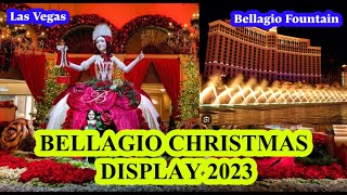Bellagio Conservatory Christmas 2023 | Las Vegas Christmas | Bellagio Fountain | Vegas December 2023