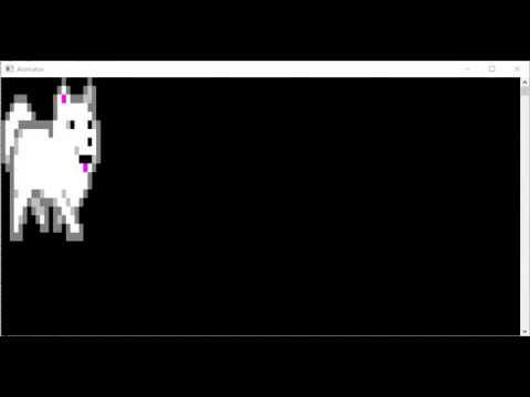 c++  programmed  console animation dog walk