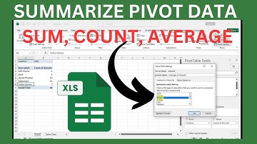 How To Summarize Pivot Data Sum, Count, Average In Excel /how to create a pivot table in excel