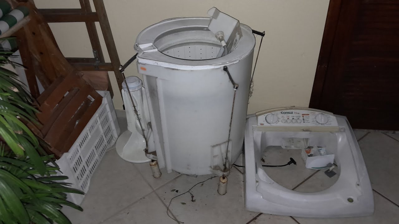 Consul Maré 7,5kg CWL75 - mostrando um pouco da desmontagem