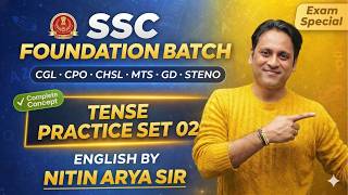 SSC CGL/CHSL English: Tense Practice Set 02 | Complete Concept &amp; Question English by Nitin arya sir