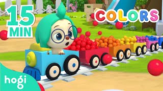 Learn Colors with Train | +15min | Pinkfong & Hogi | Colors for Kids | Learn with Hogi