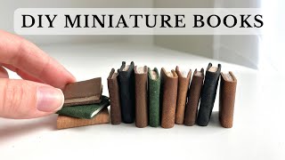 DIY Miniature Books for Dollhouse - Leather and Canvas