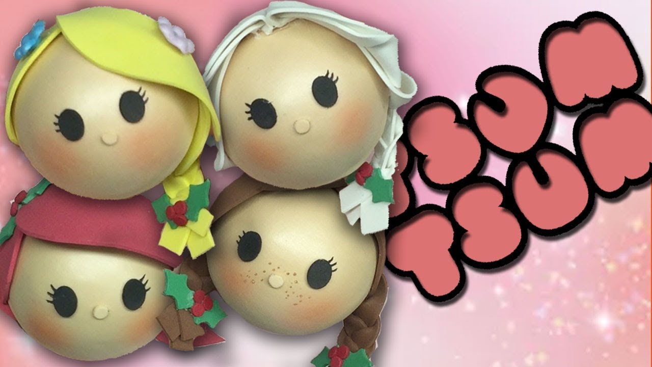 Fofucha tsum tsum Elsa, Anna, Ariel y Rapunzel