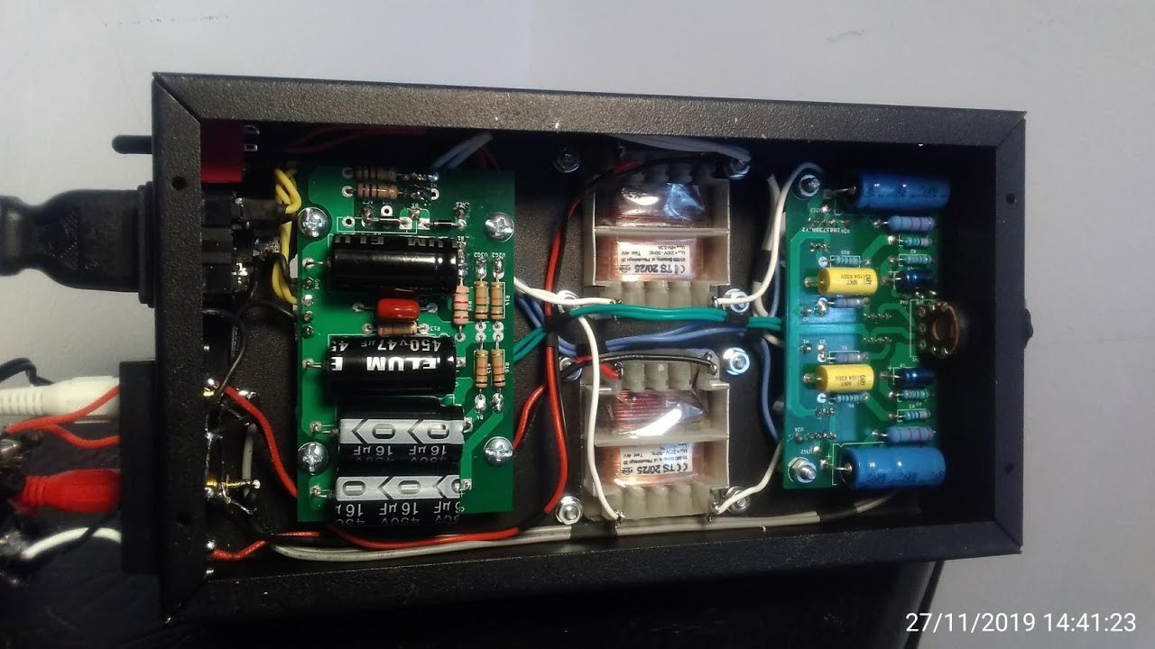 DIY Stereo amp with micro vacuum tubes 6P30B, 6N17B (6П30Б и 6Н17Б-В ...