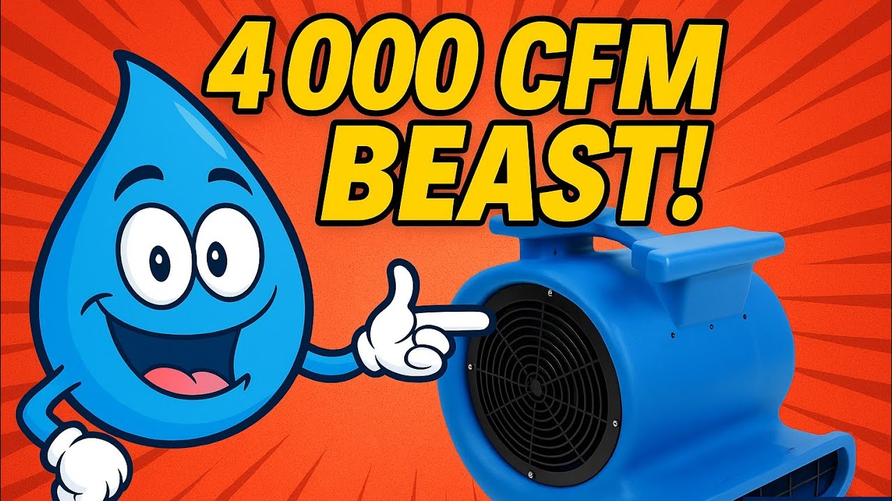 MOUNTO 3-Speed Air Mover 1HP 4000+ CFM Monster Floor Blower Carpet Dryers Janitoral Floor Dryer 