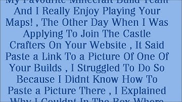 To Team Castle Crafters - Please Help! - Important!