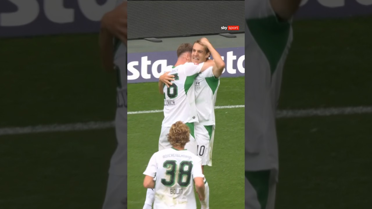 Flo Neuhaus trifft clever zur frühen Führung! 🤩 #diefohlen #bundesliga #BMGM05