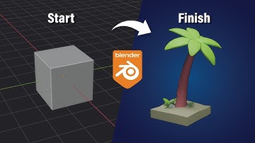 How I made Stylized Palm Tree In Blender 4.1 [Tutorial]  | BEY 3D