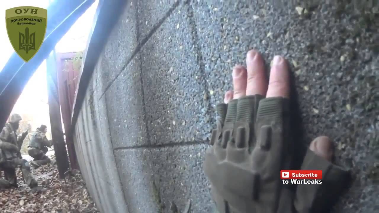 Ukraine War Ukrainian Paramilitary In Heavy Intense Helmet Cam