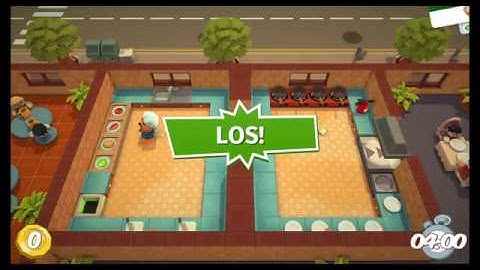 Overcooked Level 1-4 (3 Stars, 2 Player Coop)