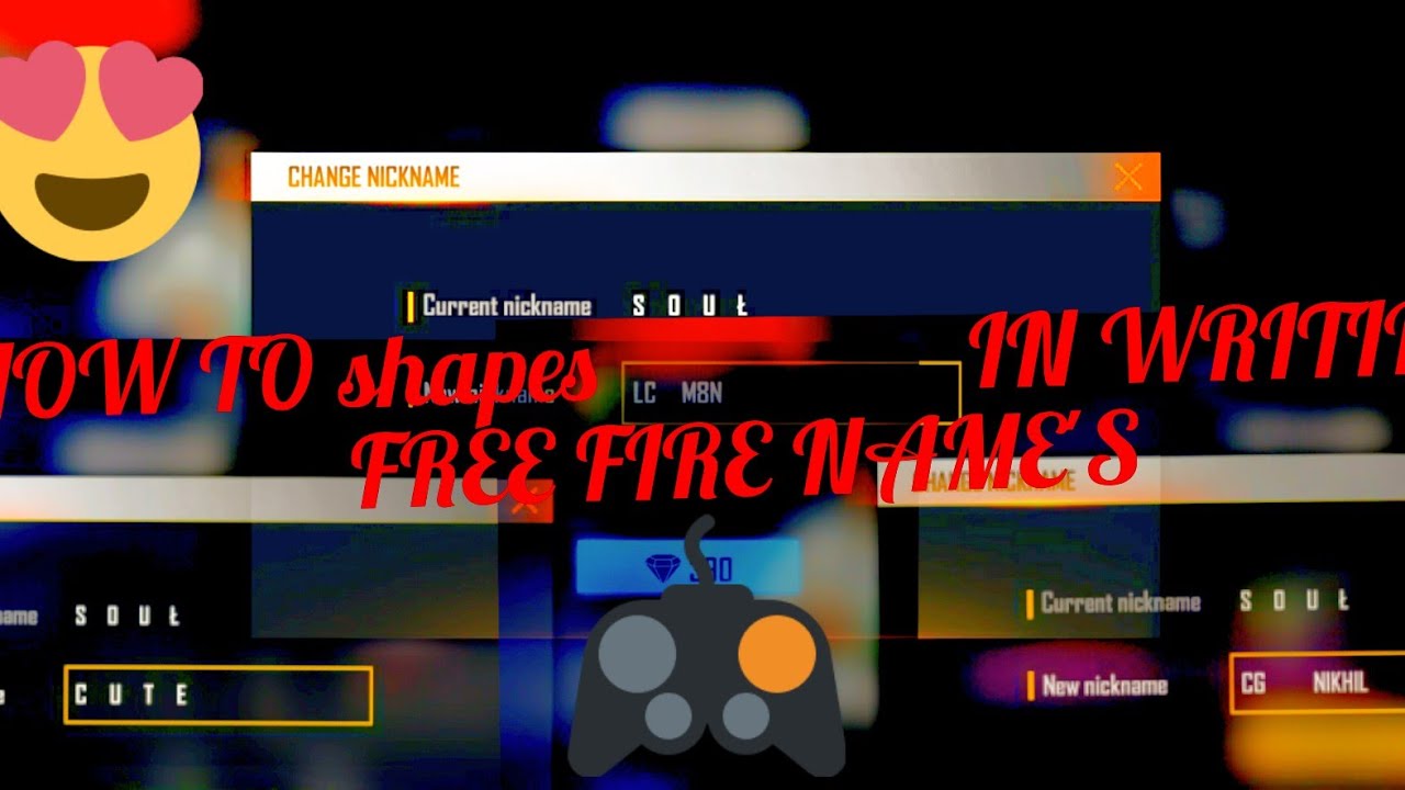 How To Shapes In Writing Free Fire Name Cg Nikhil Youtube