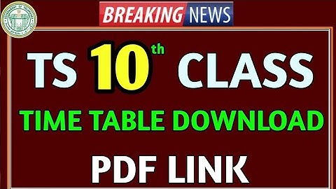 telangana 10th class exam time table download pdf link 2024|ts ssc schedule 2024 download