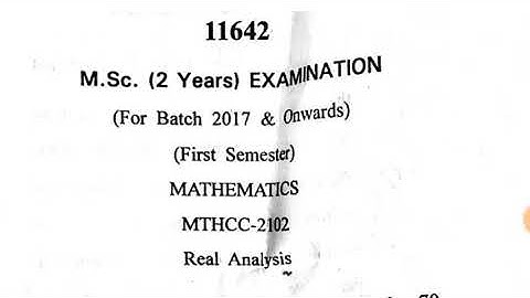 real analysis msc old question paper 2021 #Cdlu_sirsa
