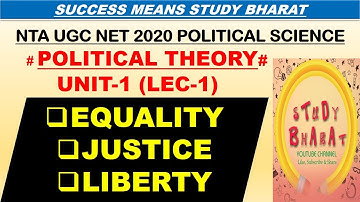 Equality Justice & Liberty Unit 1 Lec 1 ugc net 2020