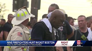 Firefighters suffer heat exhaustion at East Boston blaze