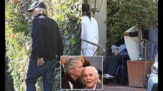 Famous Michael Douglas is seen for the first time since his father's death as he arrives at the Hollywood l Wealth
